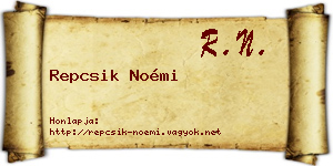 Repcsik Noémi névjegykártya
